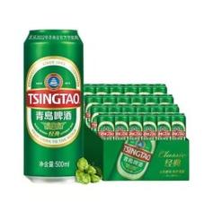 青岛啤酒tsingtao到手共5件经典10度500ml24罐赠千禧临门500ml12罐